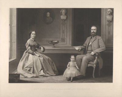 Luitenant-generaal Thomas J. Jackson en zijn familie door William Sartain