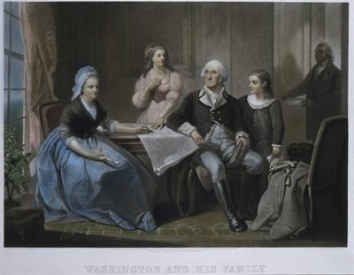 Washington en zijn familie door William Sartain