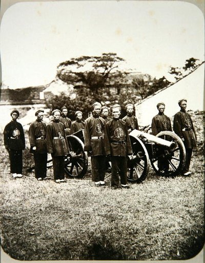 Chinese soldaten, ca.1875 door William Saunders