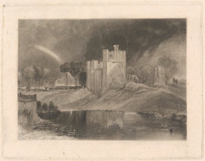 Brougham Castle, nabij de samenvloeiing van de rivieren Eamont en Lowther door William Say