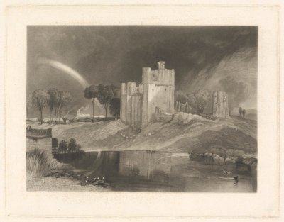 Brougham Castle, nabij de samenvloeiing van de rivieren Eamont en Lowther door William Say