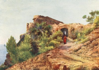 Santa Croce, bij Alassio (kleurenlitho) door William Scott