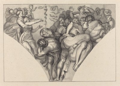 Koperen slang, van Michelangelo door William Sharp after John Flaxman