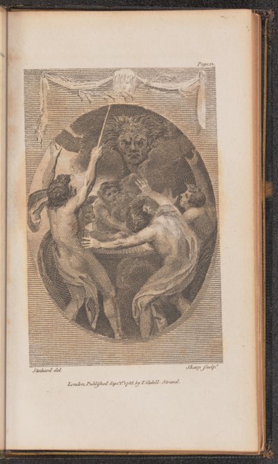 Illustratie voor Canto I door William Sharp after Thomas Stothard