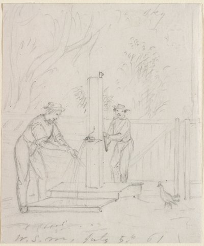 Bij de pomp door William Sidney Mount