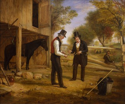 Op Weg naar het Punt, een vervolg op Onderhandelen voor een Paard, 1854 door William Sidney Mount