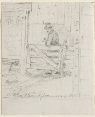 Rustend op het Hek door William Sidney Mount