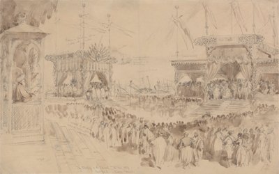 De zegening van het Suezkanaal, 16 november 1869 door William Simpson