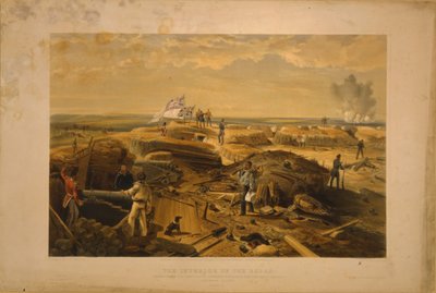 Het interieur van de Redan genomen vanaf de linkerzijde, 1855 door William Crimea Simpson