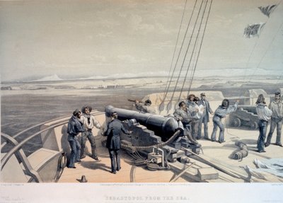 Uitzicht op Sebastopol vanaf de zee, 1855 door William Simpson