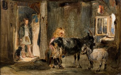 Studie voor The Goat Herds Cottage, 1832 door William Simson