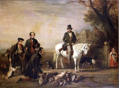 Het einde van de dag: William Scrope op een witte pony door William Simson