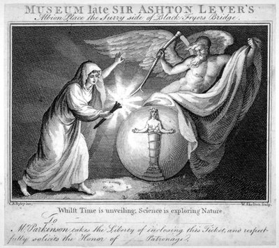 Ticket voor het Leverian Museum, Albion Place, Southwark, Londen door William Skelton