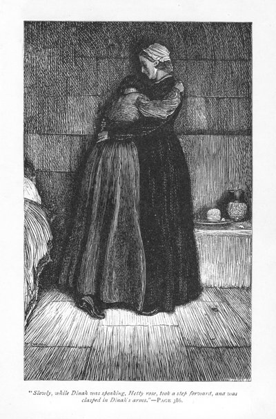 Hetty Sorrel, ter dood veroordeeld voor kindermoord, getroost in de gevangenis door haar Methodistische prediker neef, Dinah Morris. Hetty