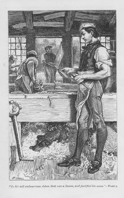 Scène uit Adam Bede door George Eliot, c1885 door William Small