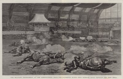 Het militaire toernooi in de Agricultural Hall, de Vijftiende (King
