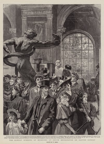 De Zondag Opening van Musea, in South Kensington op Paaszondag door William Small