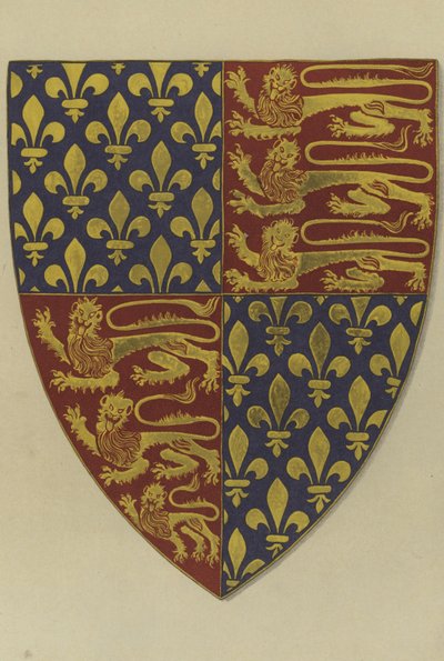 Wapens van koning Edward III, van zijn graf in Westminster Abbey Church door William St John Hope