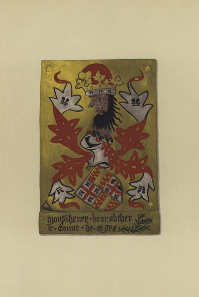Sir Henry Bourchier, lord Bourchier, graaf van Eu en graaf van Essex, 1452-1483 (chromolitho) door William St John Hope
