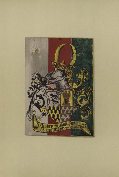Sir Walter Blount, lord Mountjoy, 1472-1474 (chromolitho) door William St John Hope