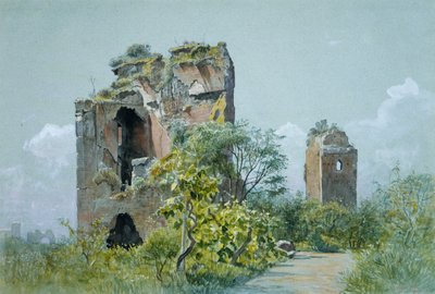 Baden van Trajanus Sette Sale, Villa Brancaccio, Rome door William Stanley Haseltine