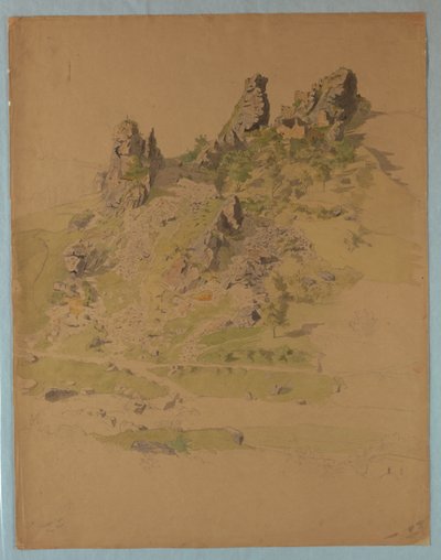 Calenfells Kasteel, nabij Kirn, Duitsland door William Stanley Haseltine
