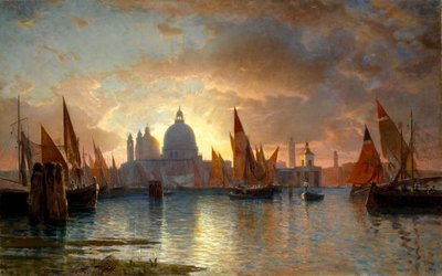 Santa Maria della Salute, Zonsondergang, 1870-85 door William Stanley Haseltine