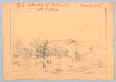 Studie voor Landschap door William Stanley Haseltine