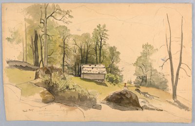 Studie voor landschap, Hasliberg, Zwitserland door William Stanley Haseltine