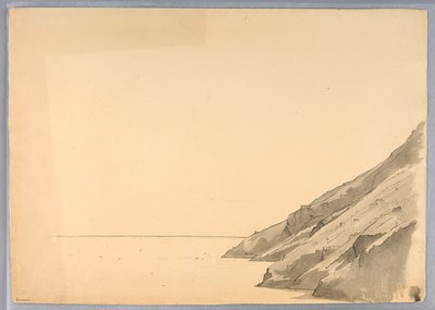 Studie van Kustklif, Amalfi, Italië door William Stanley Haseltine