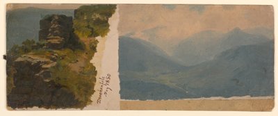 Studie van landschap, Drachenfels, Duitsland door William Stanley Haseltine