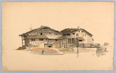 Studie van landschap, Zwitserland door William Stanley Haseltine