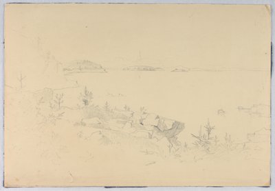 Studie van zeegezicht. Porcupine Islands, Bar Harbor, ME door William Stanley Haseltine