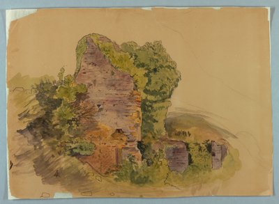 Torenbasis, Schets van Ruïnes in het Bos door William Stanley Haseltine