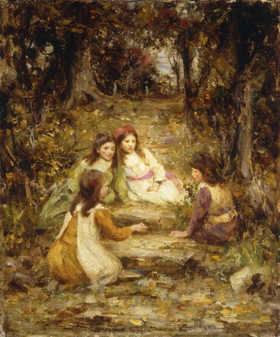 Kinderen in een Boomgaard door William Stewart MacGeorge