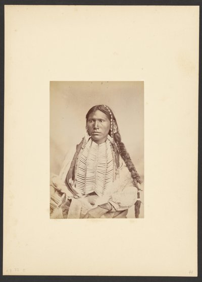 Kiowa dapper in oorlogskleding [waarschijnlijk Koi-khan-hole] door William Stinson Soule