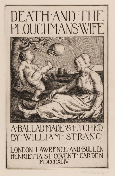 De Dood en de Vrouw van de Ploeger, 1892 door William Strang
