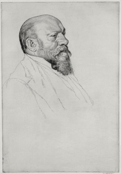 Portret van Hans Richter (1843-1916), Hongaarse dirigent door William Strang