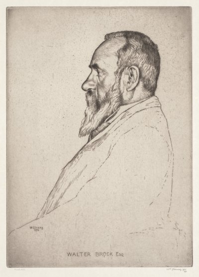 Portret van Walter Brock door William Strang