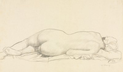 Liggende naakt door William Strang