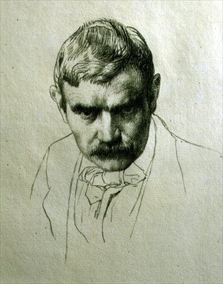 Zelfportret, c.1895 door William Strang
