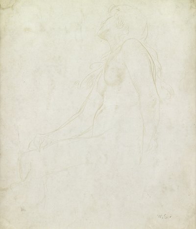 Studie van een naakt door William Strang