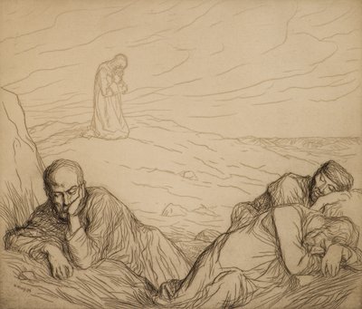 De doodsangst in de tuin door William Strang