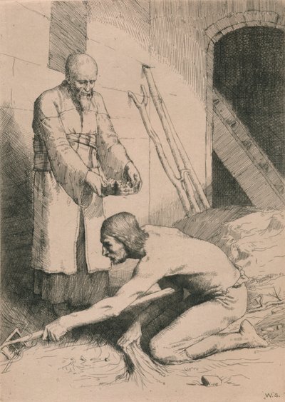 De man met de mestvork, circa 1916 door William Strang