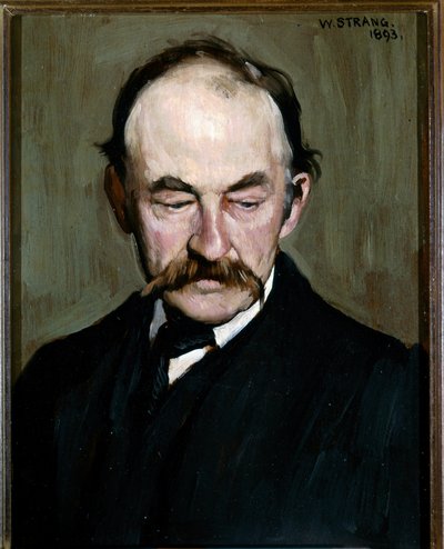Thomas HARDY , Portret 1893 (olieverf op paneel) door William Strang