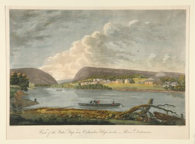 Uitzicht op de Water Gap en Columbia Glass Workshop door William Strickland