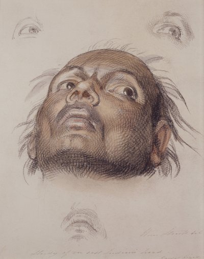 Studie van een Oost-Indisch Hoofd, c.1875 door William Strutt