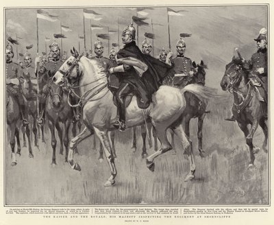 De Keizer en de Royals, Zijne Majesteit inspecteert het Regiment in Shorncliffe door William T. Maud