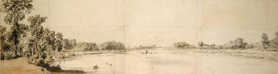 Uitzicht op de Theems door William Taverner