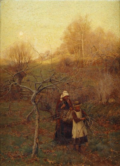 Wanneer de avondzon ondergaat door William Teulon Blandford Fletcher